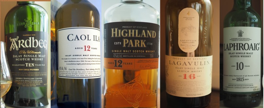 A handful of great Island whiskies